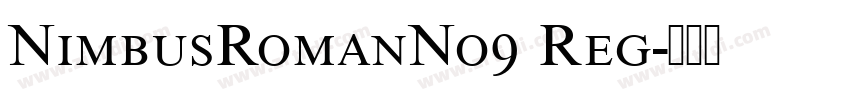NimbusRomanNo9 Reg字体转换